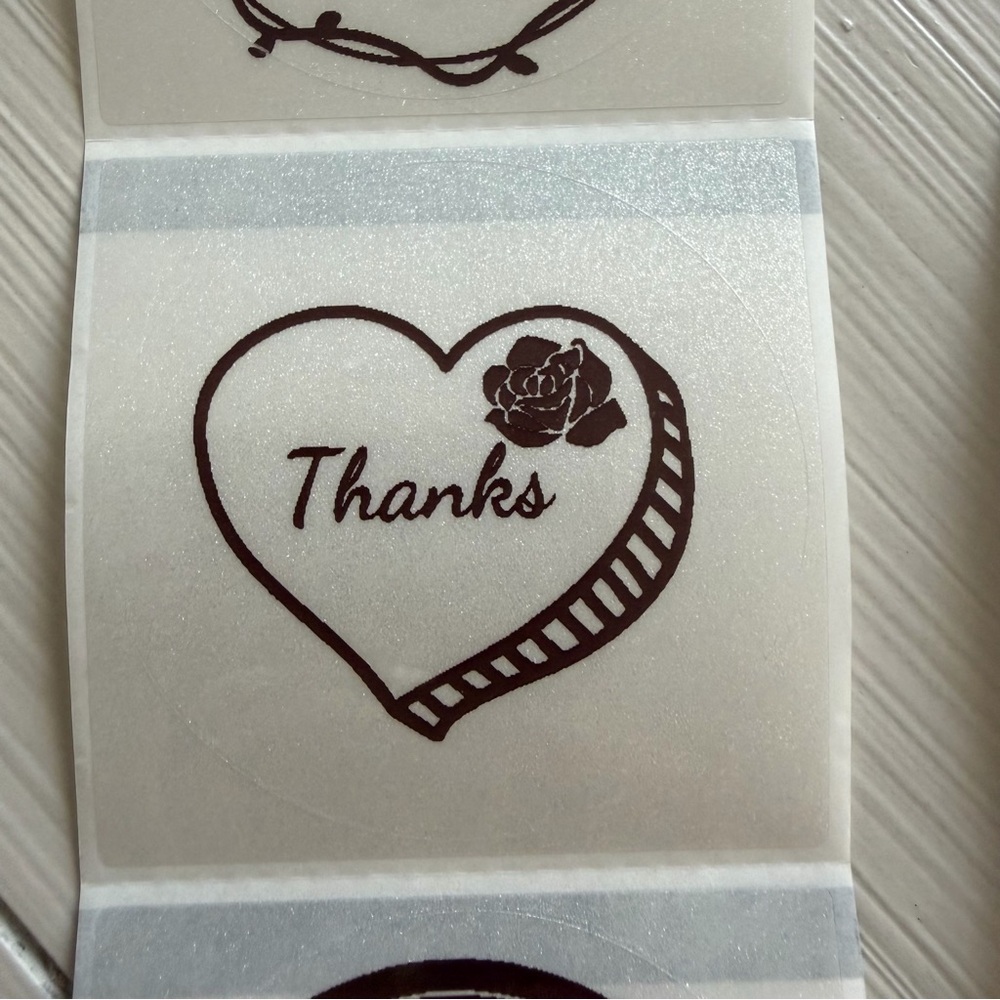 Silver & Black Transparent Glitter “Thanks”  ~50pcs only~